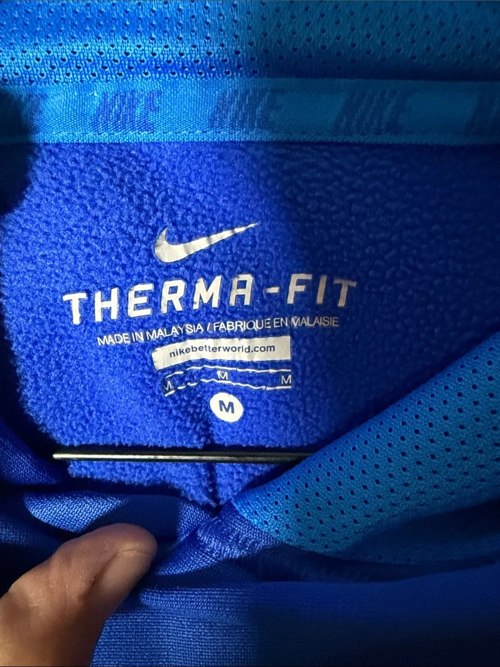Nike Kids Blue Therma-FIT Hooded Pullover